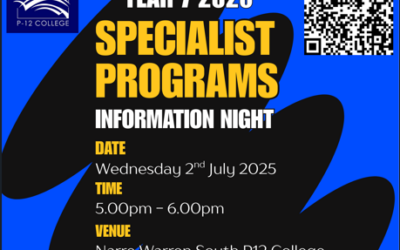 Year 7 2026 Specialist Programs Information Night